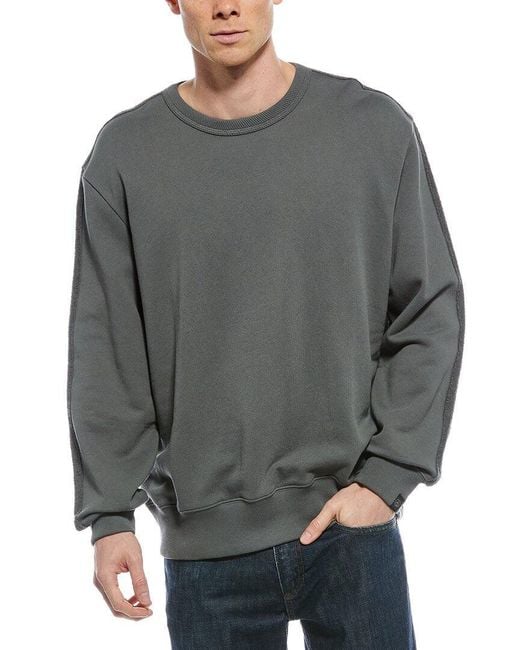 Rag & Bone Gray Raw Edge Crewneck Sweater for men