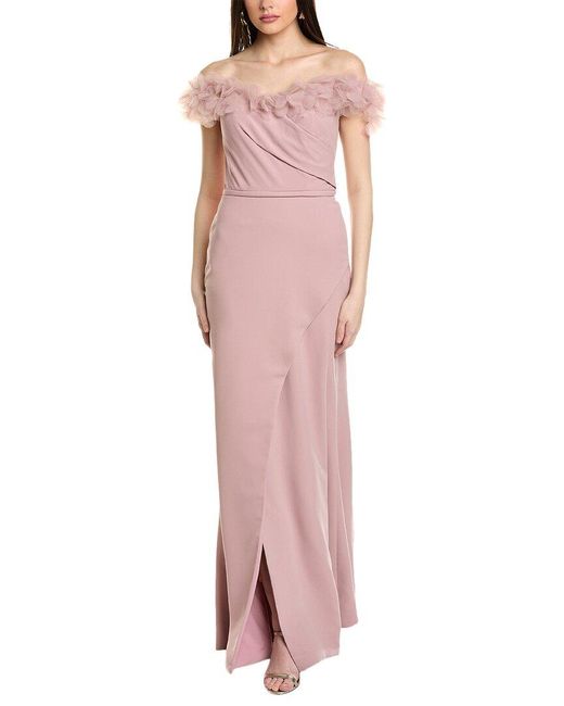 Rene Ruiz Pink Off-the-shoulder Dress