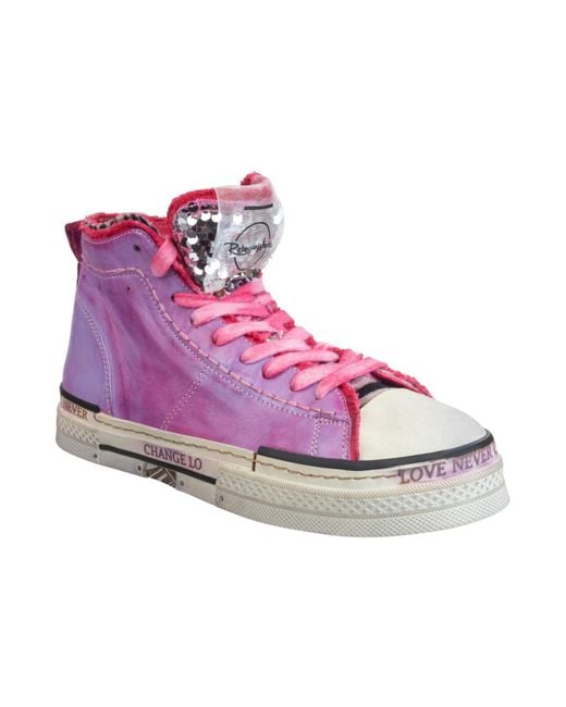 Rebecca White Pink Acid Sneakers