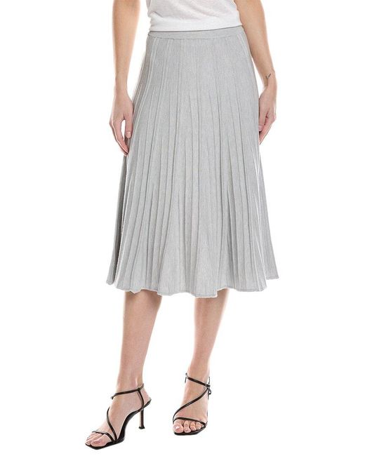 Tahari Gray Midi Skirt