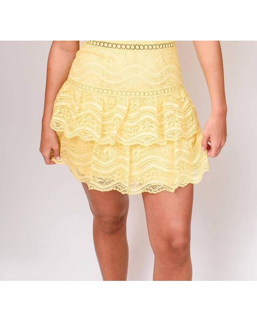 Saylor Lace Jorden Dress in Canary 