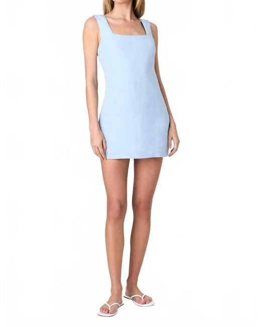 French Connection Women's Blue Birdie Linen Square Neck Mini Dress -  www.disolcolor.com