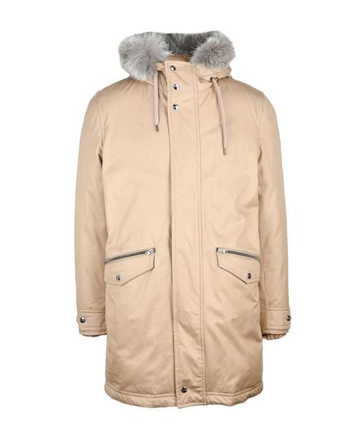 Herno Natural Canvas Parka With Down for men