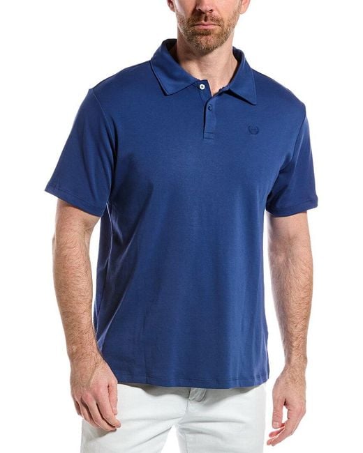 Magaschoni Crested Polo Shirt in Blue for Men | Lyst
