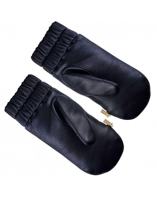 Aristide Blue Zip Mitten With Stripe