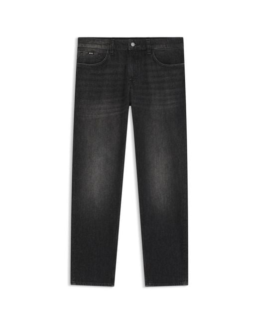 Boss Gray Maine Regular-Fit Jeans for men