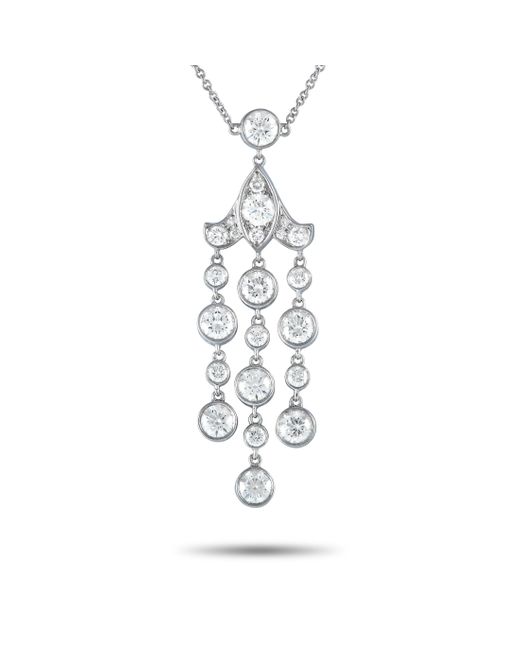 Tiffany & Co White Platinum 2.75ct Diamond Necklace Ti01-101723