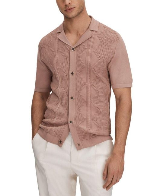 Reiss Multicolor Fortune Cuban Button Top for men