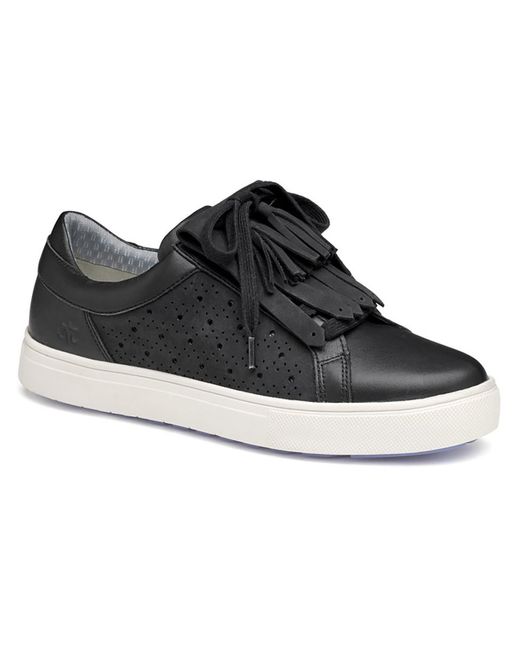 Johnston & Murphy Black Madison Faux Leather Lifestyle Casual And Fashion Sneakers