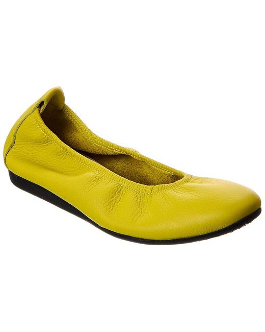 Arche Yellow Laius Leather Flat