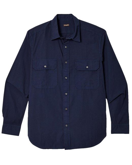 J.McLaughlin Men's Blue Everet Woven Shirt