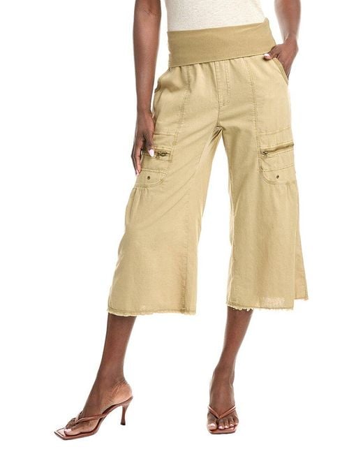 XCVI Natural Wearables Pasqual Crop Linen-Blend Flare Pant