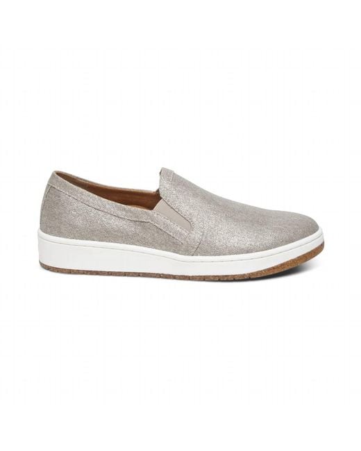 Aetrex White Cameron Slip-On Flat