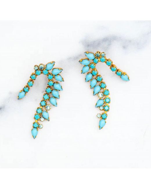 Elizabeth Cole Blue Solana Earrings