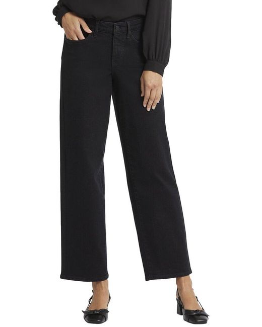 NYDJ Black Petite Jemma Night Tides Barrel Jean