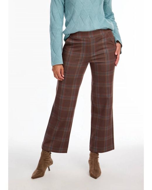 Fdj Brown Pull On Wide Andle Pant
