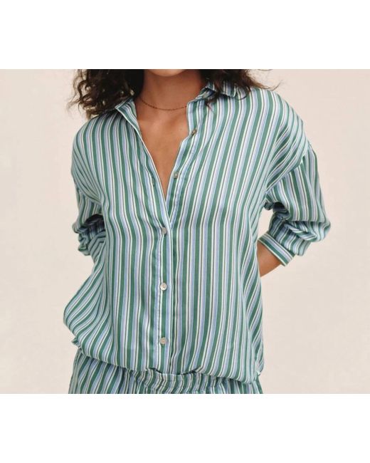 Bella Dahl Blue Oversized Button Down