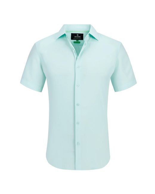 Tom Baine Blue Solid Performance Button Down for men