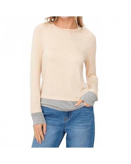 Six Fifty Blue Izzy Double Layer Top