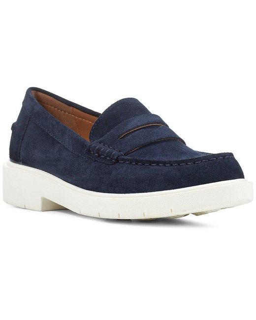 Geox Blue Spherica Leather Moccasin