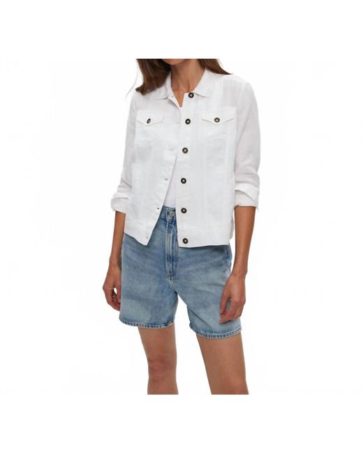 Michael Stars Blue Jean Linen Jacket