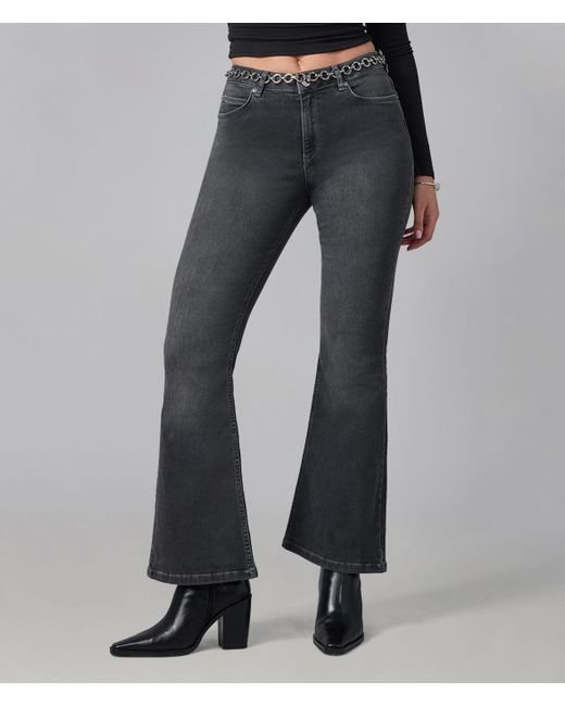Lola Denim Women's Black Alice-Gms High Rise Flare Jeans