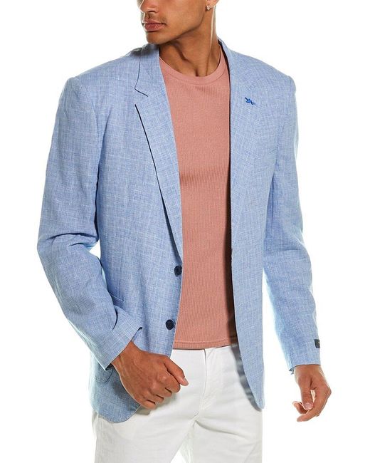 Tailorbyrd Linenblend Blazer in Blue for Men Save 1 Lyst