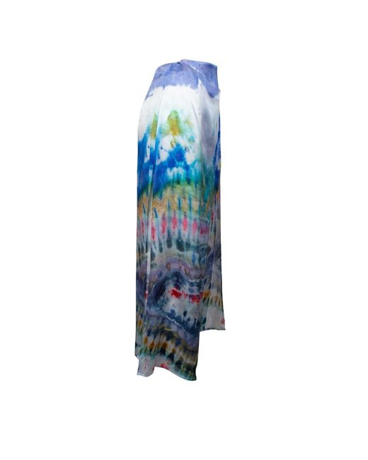 Amiri Blue Colored Tie Dye Wrap Skirt