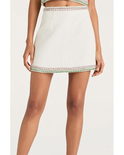 Cinq À Sept White Verity Mini Skirt