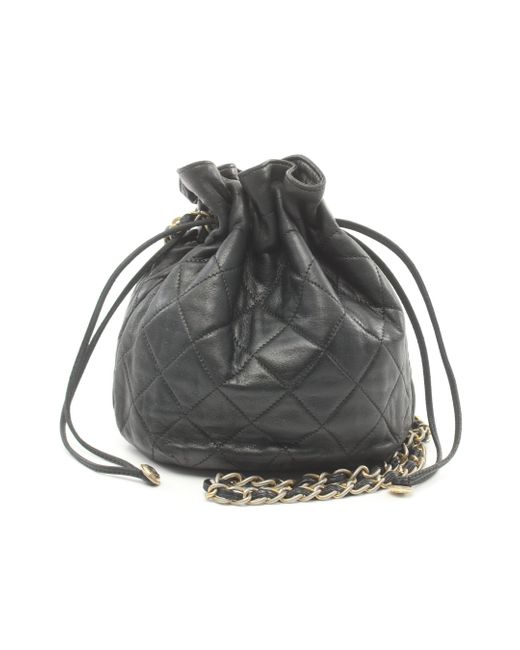 Chanel Gray Matelasse Shoulder Bag Lambskin Gold Hardware Purse Vintage