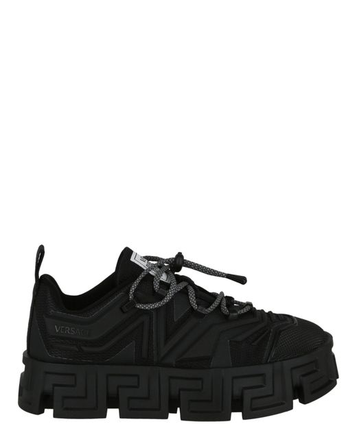 Versace Black Labyrinth Lace-up Sneakers for men