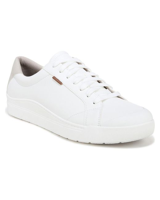 Dr. Scholls White Time Off Men Faux Leather Lace-up Casual And Fashion Sneakers for men