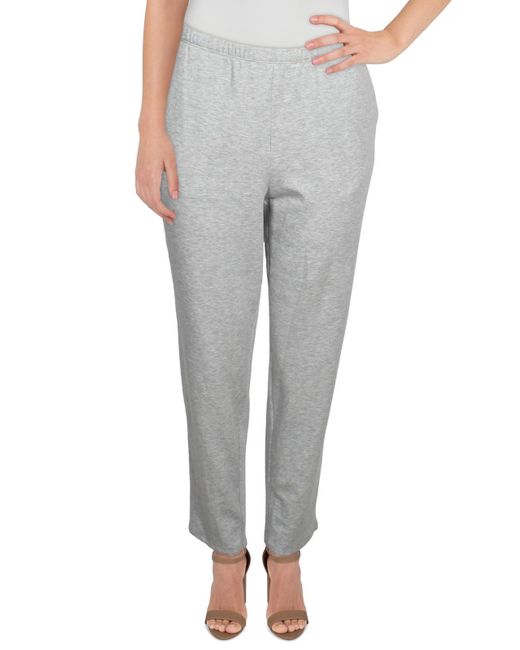 Eileen Fisher Gray Knit Tapered Ankle Pants