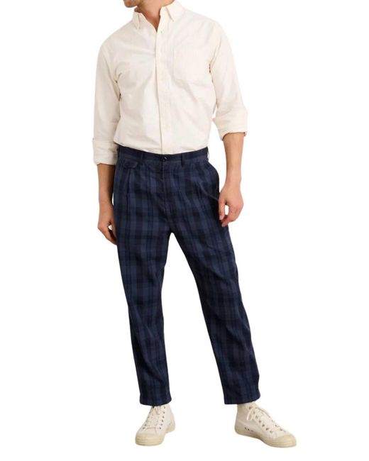 Alex Mill Blue Standard Pleated Pant for men