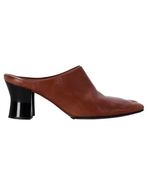 The Row Brown Adela Heeled Mules