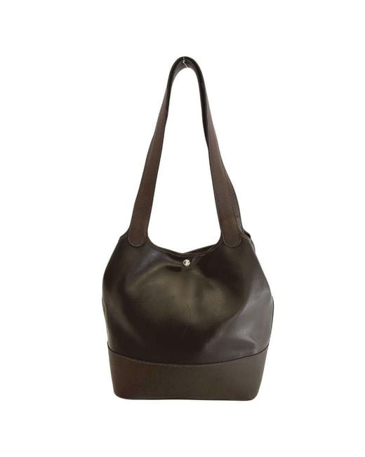 Hermès Black Picotin Leather Shoulder Bag (pre-owned)
