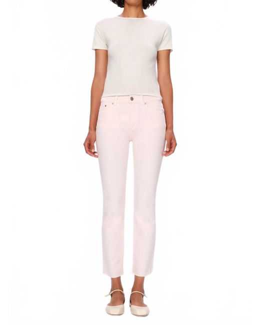 DL1961 Pink Mara Straight Mid Rise Ankle Jeans