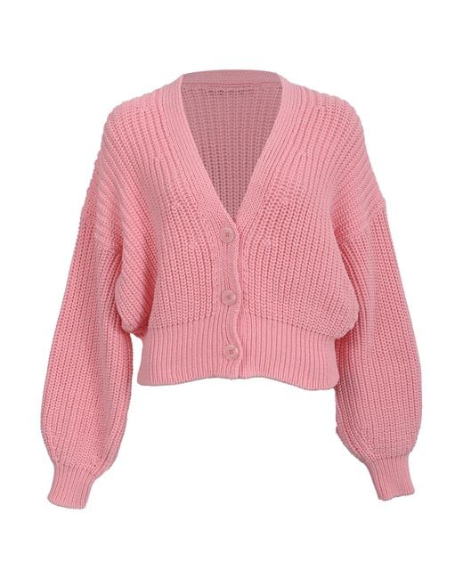 IRO Pink Uberta Oversized Ribbed Cardigan