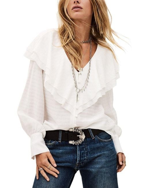 Ba&sh White Sunya Blouse