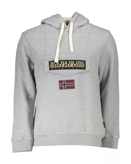 Napapijri Gray Cotton Sweater for men