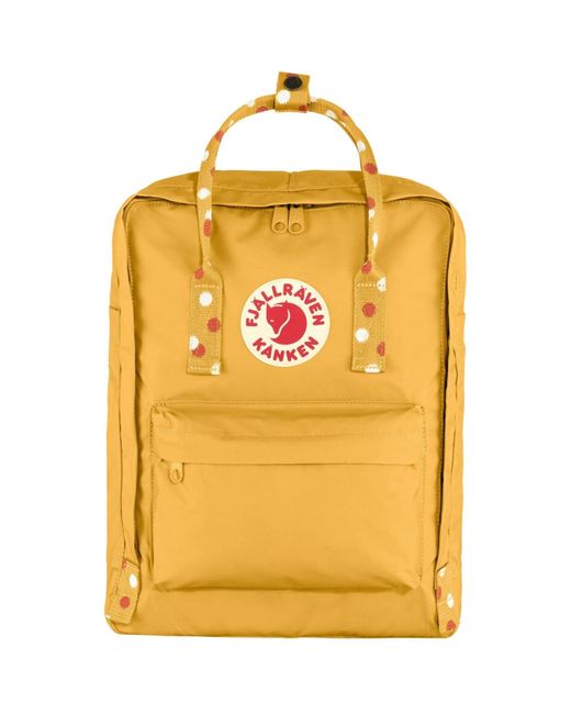 Fjallraven Kanken Backpack In Ochreconfetti Pattern in Metallic Lyst