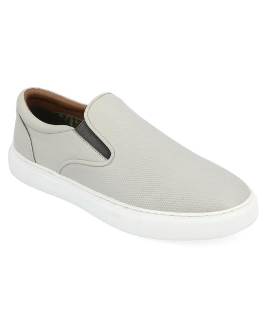Thomas & Vine White Conley Leather Round Toe Casual And Fashion Sneakers for men