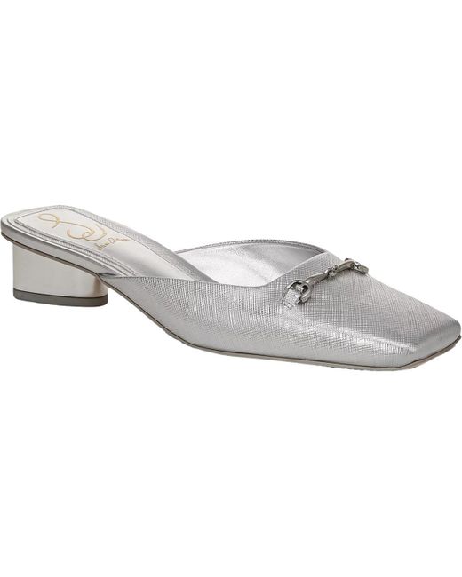 Sam Edelman White Ollie Leather Slip On Mules