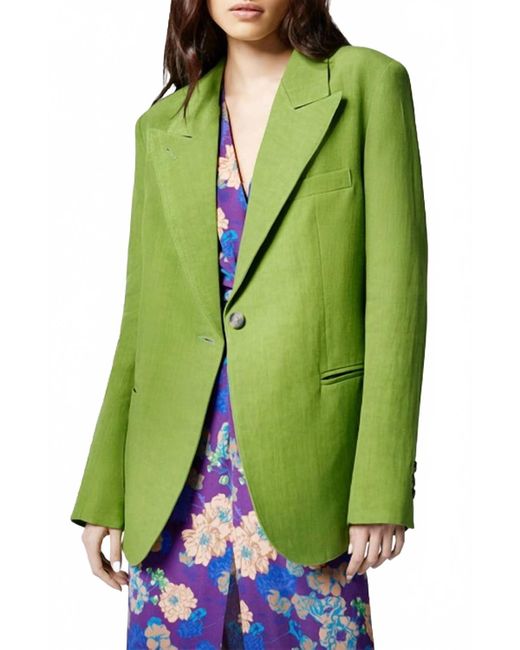 Smythe Green Linen Blend Blazer