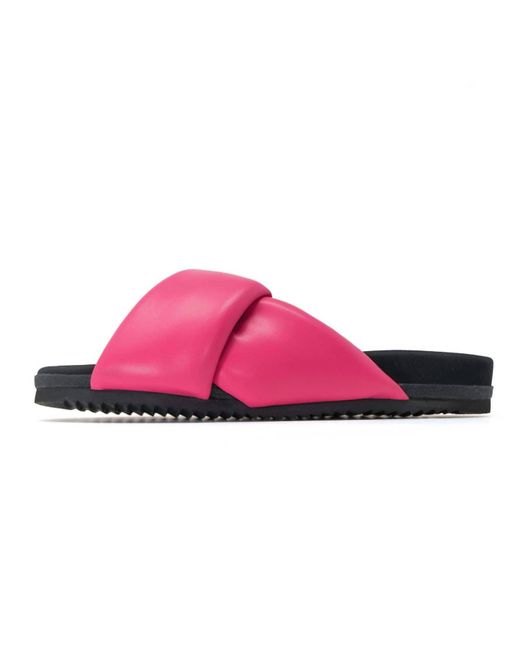 Roam Pink Foldy Puffy Slide Sandal