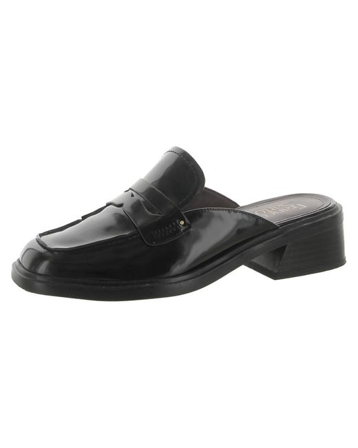 Franco Sarto Black Genny Faux Leather Slip On Loafers