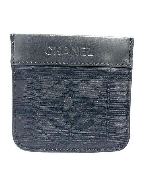 Chanel Blue Travel Line Leather Wallet (pre-owned)