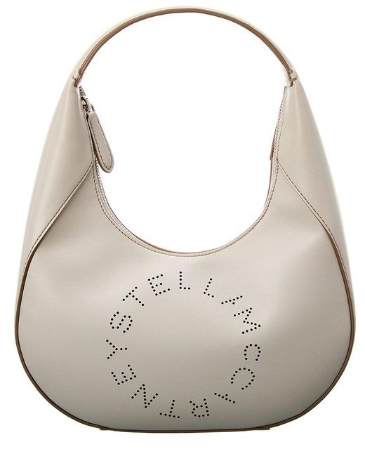 Stella McCartney Gray Stella Logo Small Hobo Bag