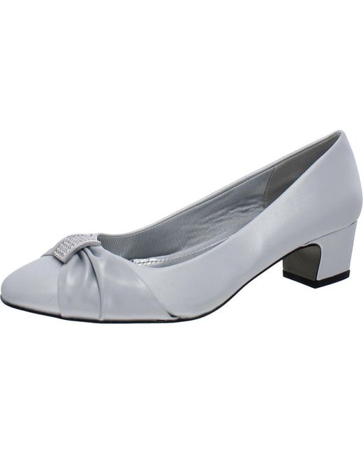 Easy Street Gray Satin Loafers