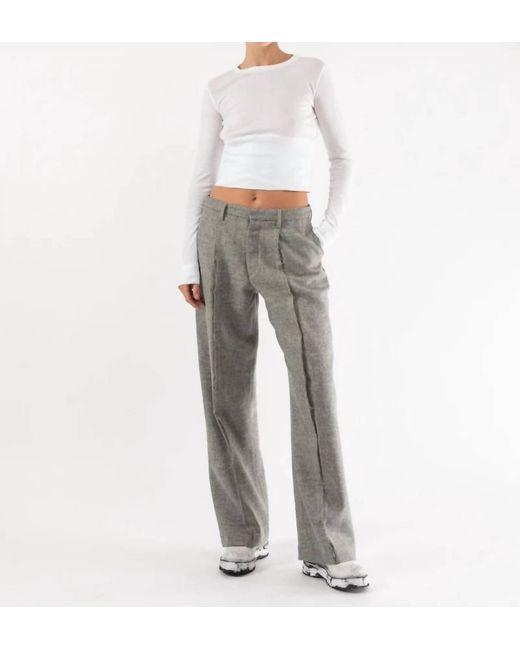 R13 Gray Exposed Seam Trousers